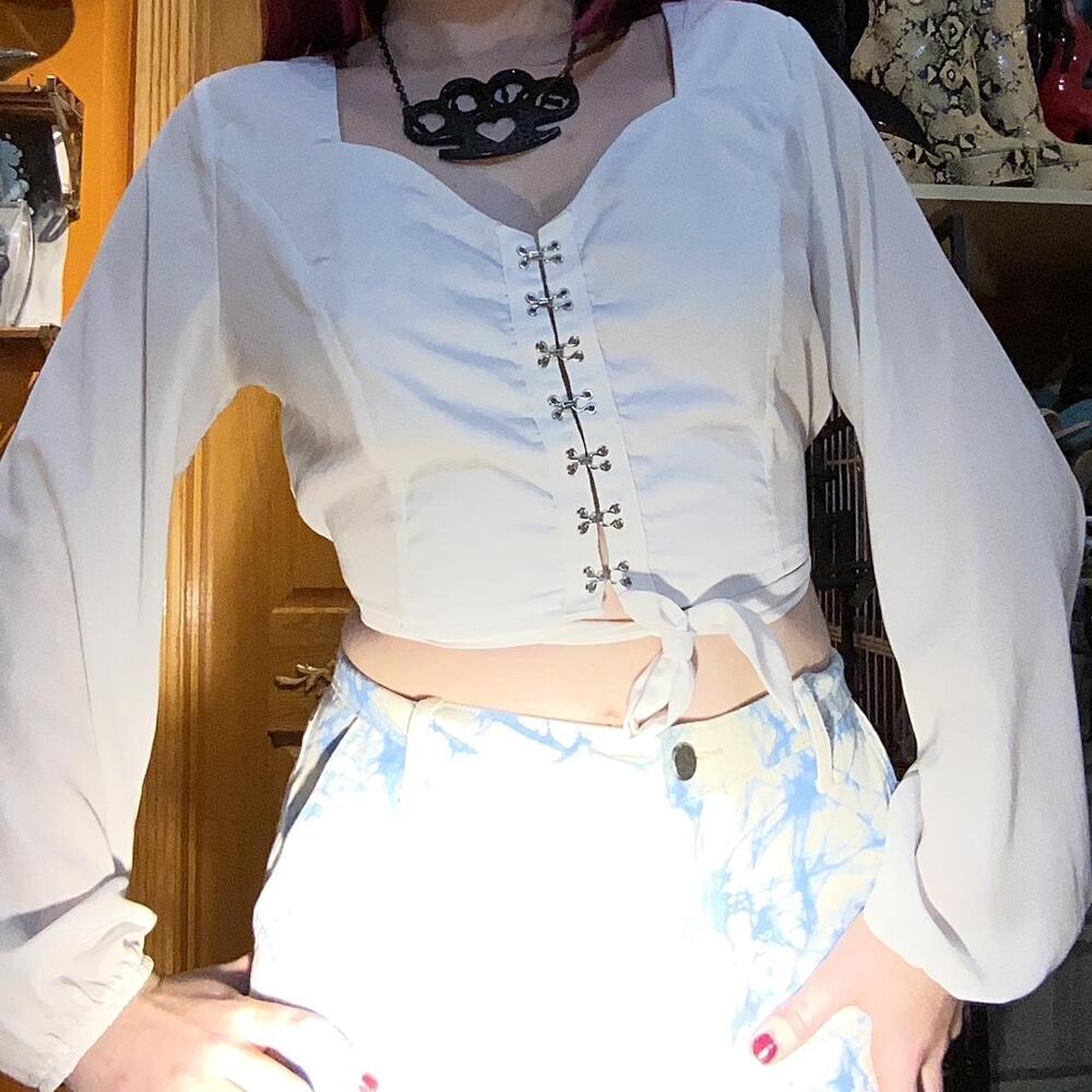 Cream blouse